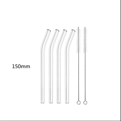 Glass Straws, Pearl Milk Tea Coarse Drinking Straws, Non-disposable Transparent Water Cups, Long Straws - www.Shopthatapp.com