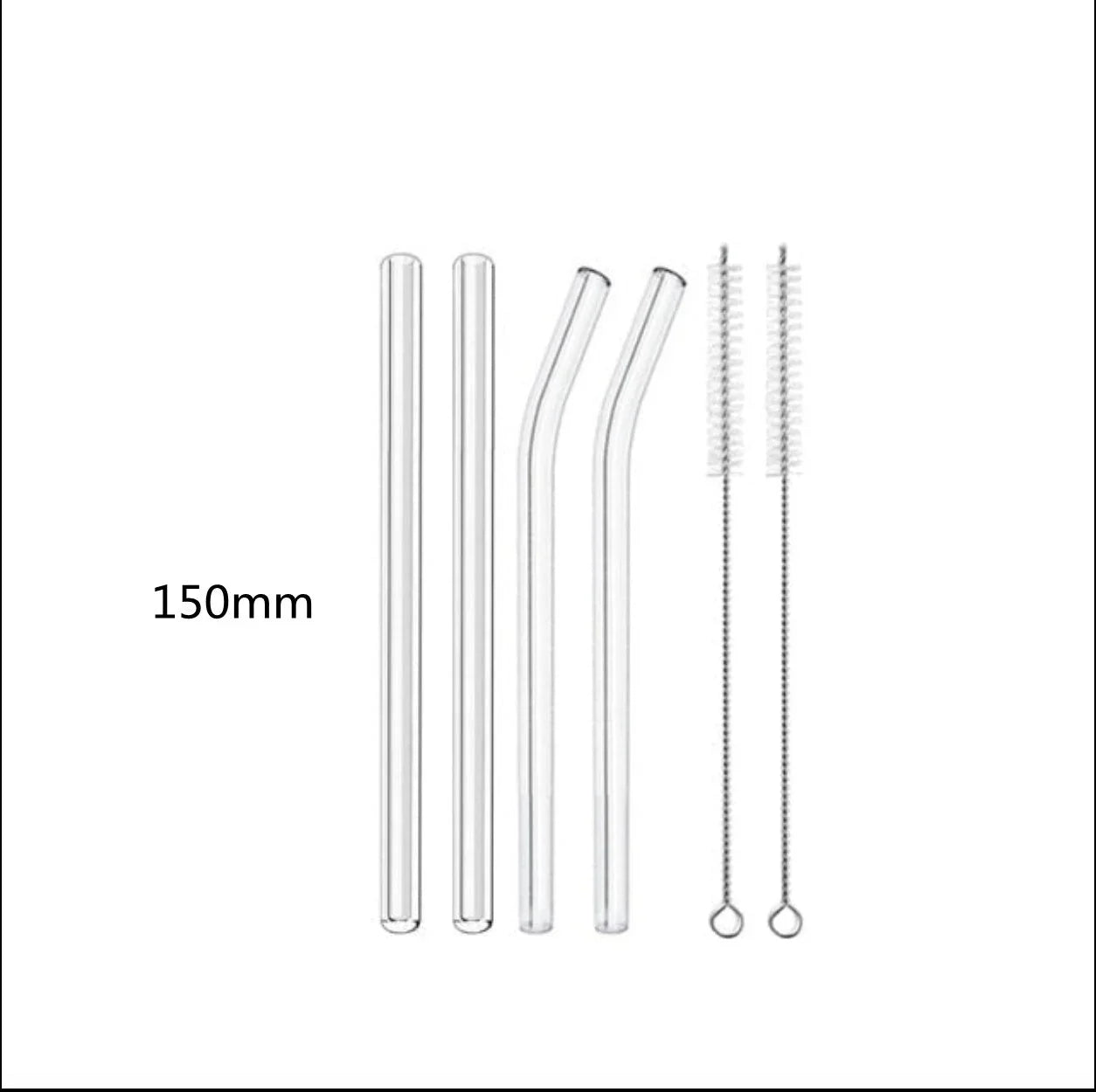 Glass Straws, Pearl Milk Tea Coarse Drinking Straws, Non-disposable Transparent Water Cups, Long Straws - www.Shopthatapp.com