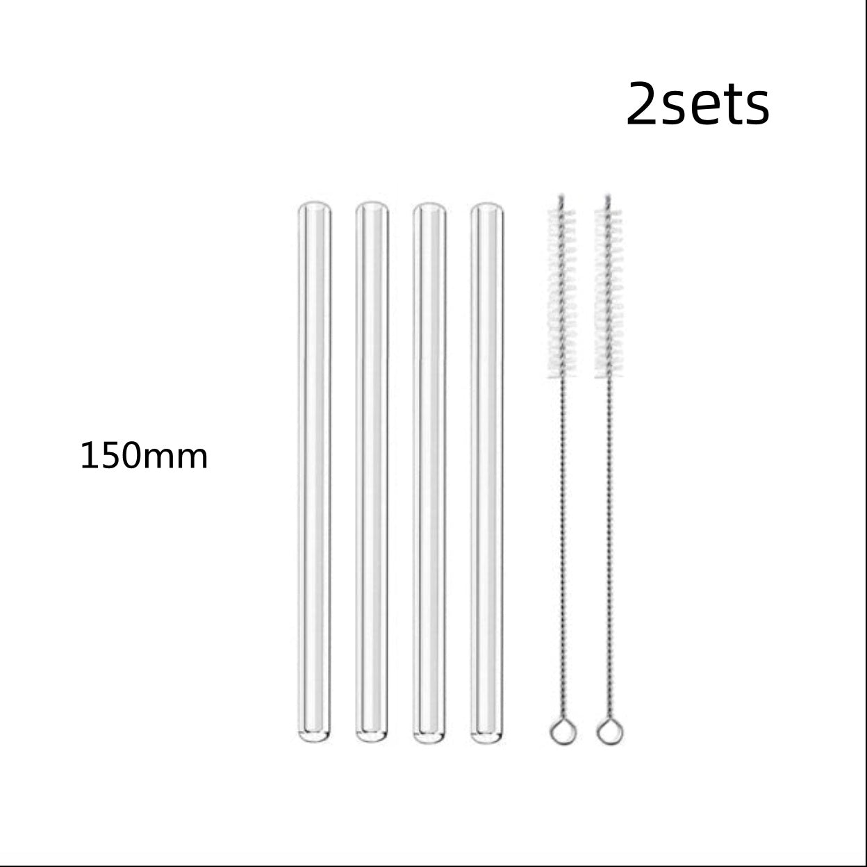 Glass Straws, Pearl Milk Tea Coarse Drinking Straws, Non-disposable Transparent Water Cups, Long Straws - www.Shopthatapp.com