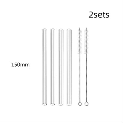 Glass Straws, Pearl Milk Tea Coarse Drinking Straws, Non-disposable Transparent Water Cups, Long Straws - www.Shopthatapp.com