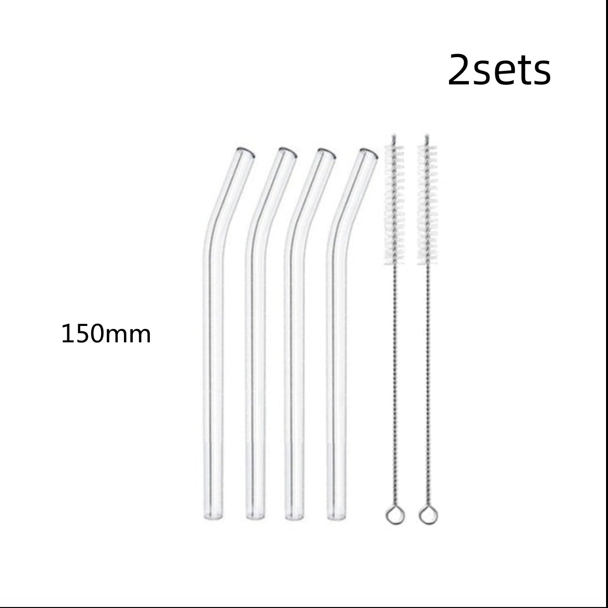 Glass Straws, Pearl Milk Tea Coarse Drinking Straws, Non-disposable Transparent Water Cups, Long Straws - www.Shopthatapp.com