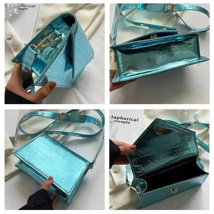 Glossy Stone Pattern Shoulder Crossbody HandBag - www.Shopthatapp.com #