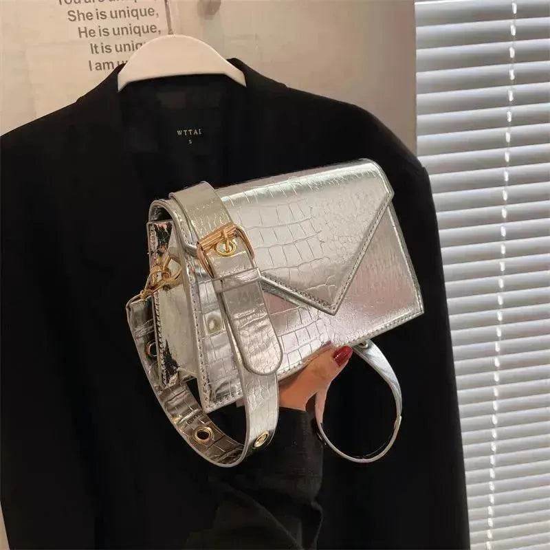 Glossy Stone Pattern Shoulder Crossbody HandBag - www.Shopthatapp.com #