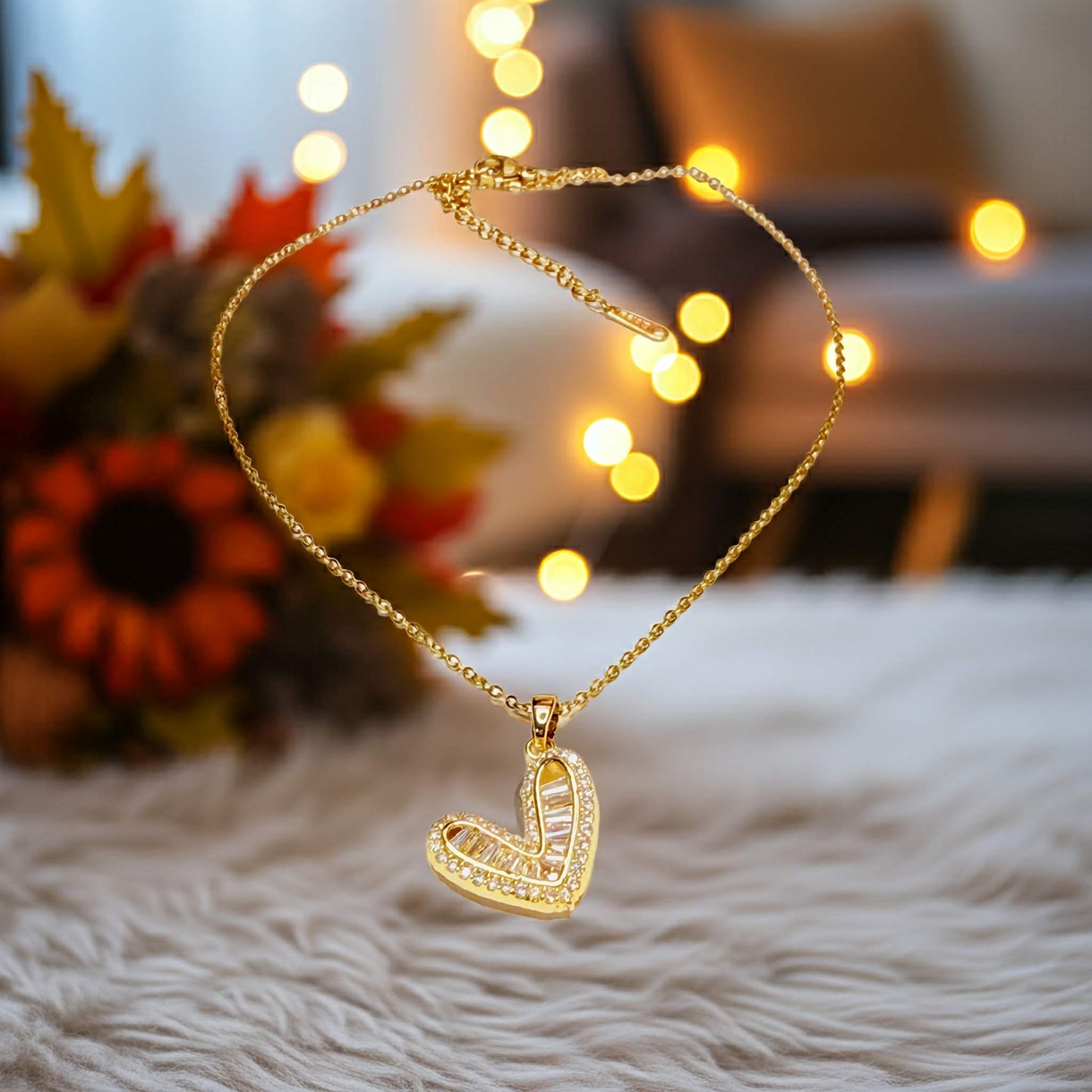 Swarovski Heart Pendant Necklace – Elegant Crystal Design - www.Shopthatapp.com