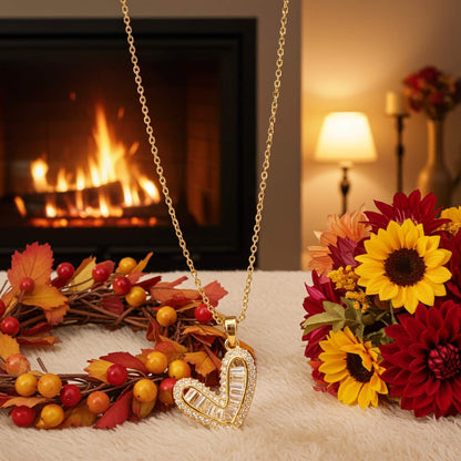 Swarovski Heart Pendant Necklace – Elegant Crystal Design - www.Shopthatapp.com