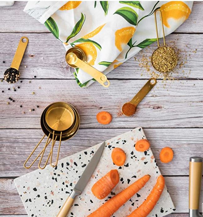 Plated Measuring Cups & Spoons Set - www.Shopthatapp.com