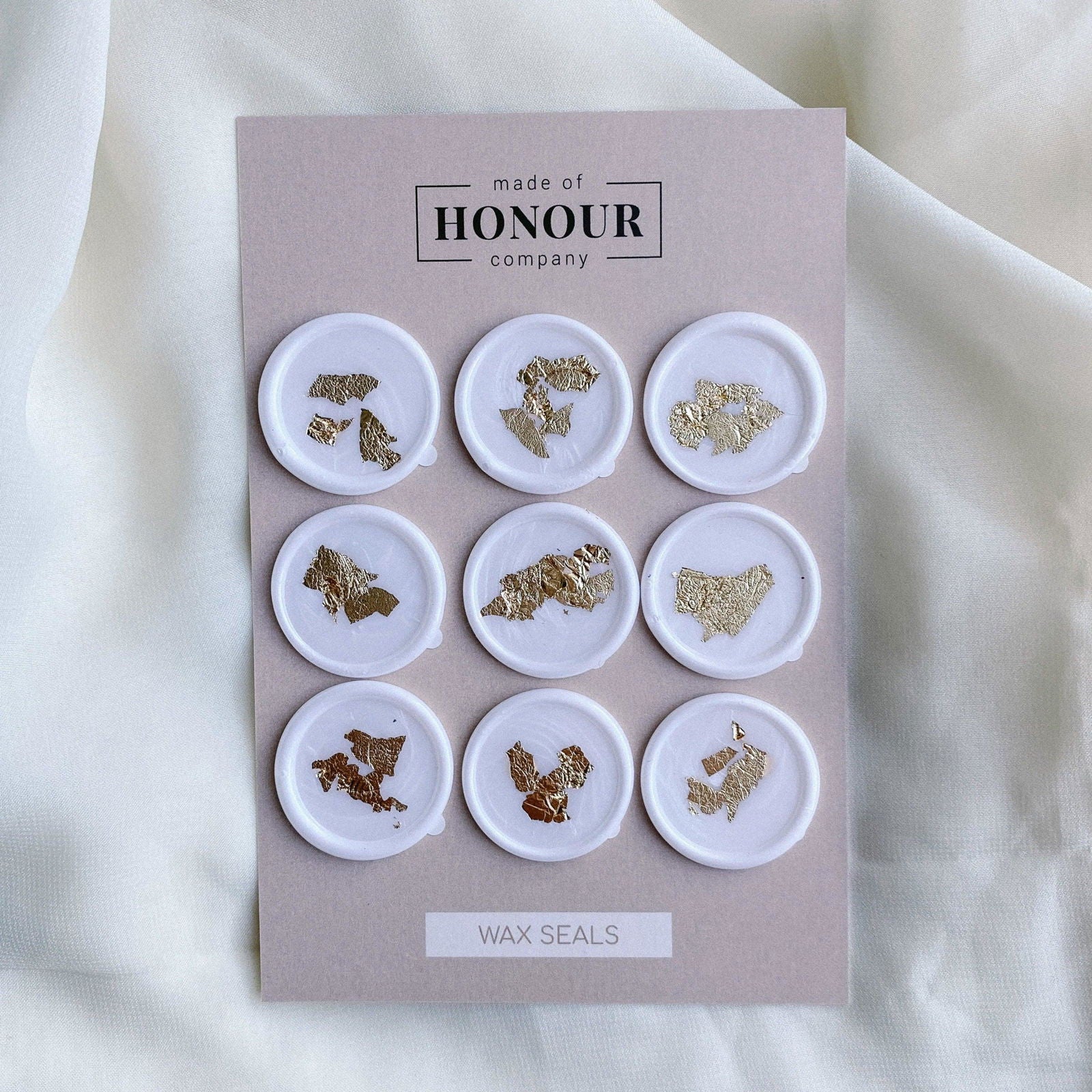 Gold foil wax seals - Set of 9-Stationary-www.Shopthatapp.com-Made of Honour Co.