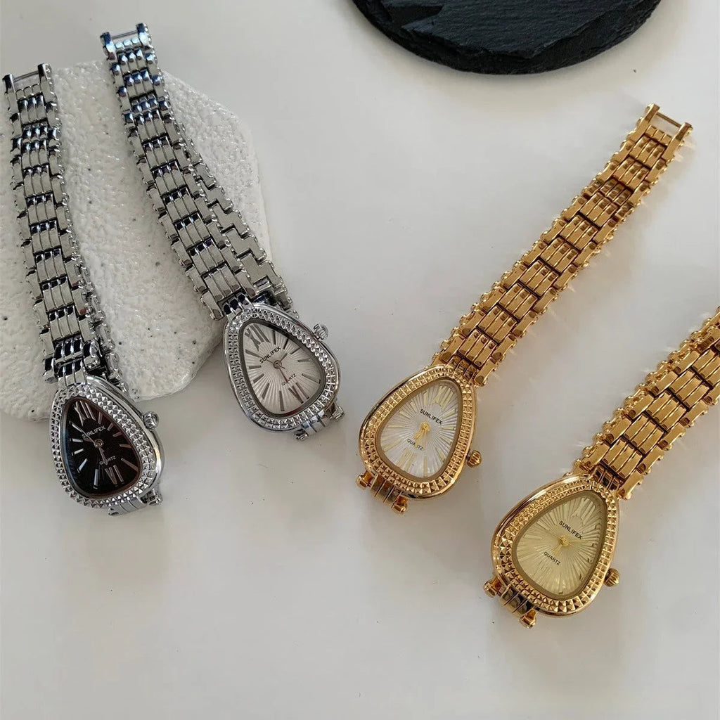 Golden Snake Head Gorgeous Chain Watch Women - www.Shopthatapp.com