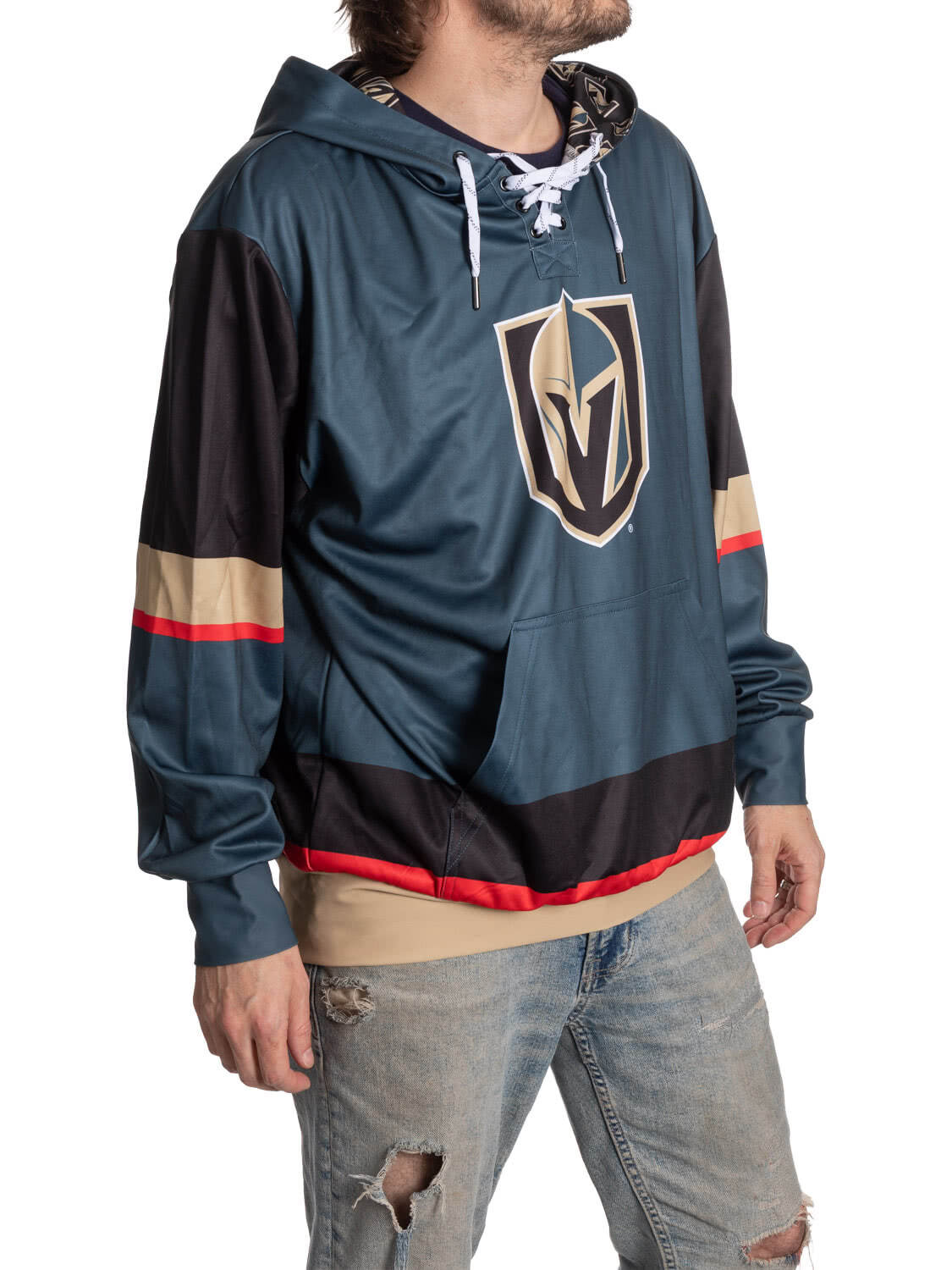 Vegas Golden Knights Hockey Lace Hoodie - www.Shopthatapp.com