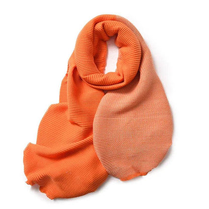 Gradient Mixed-color Scarf Winter Double-sided Wrinkled Imitation Cashmere Scarf Popular Versatile And Elegant Shawl For Women - www.Shopthatapp.com #