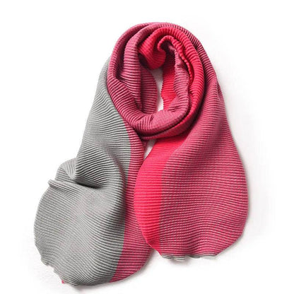 Gradient Mixed-color Scarf Winter Double-sided Wrinkled Imitation Cashmere Scarf Popular Versatile And Elegant Shawl For Women - www.Shopthatapp.com #