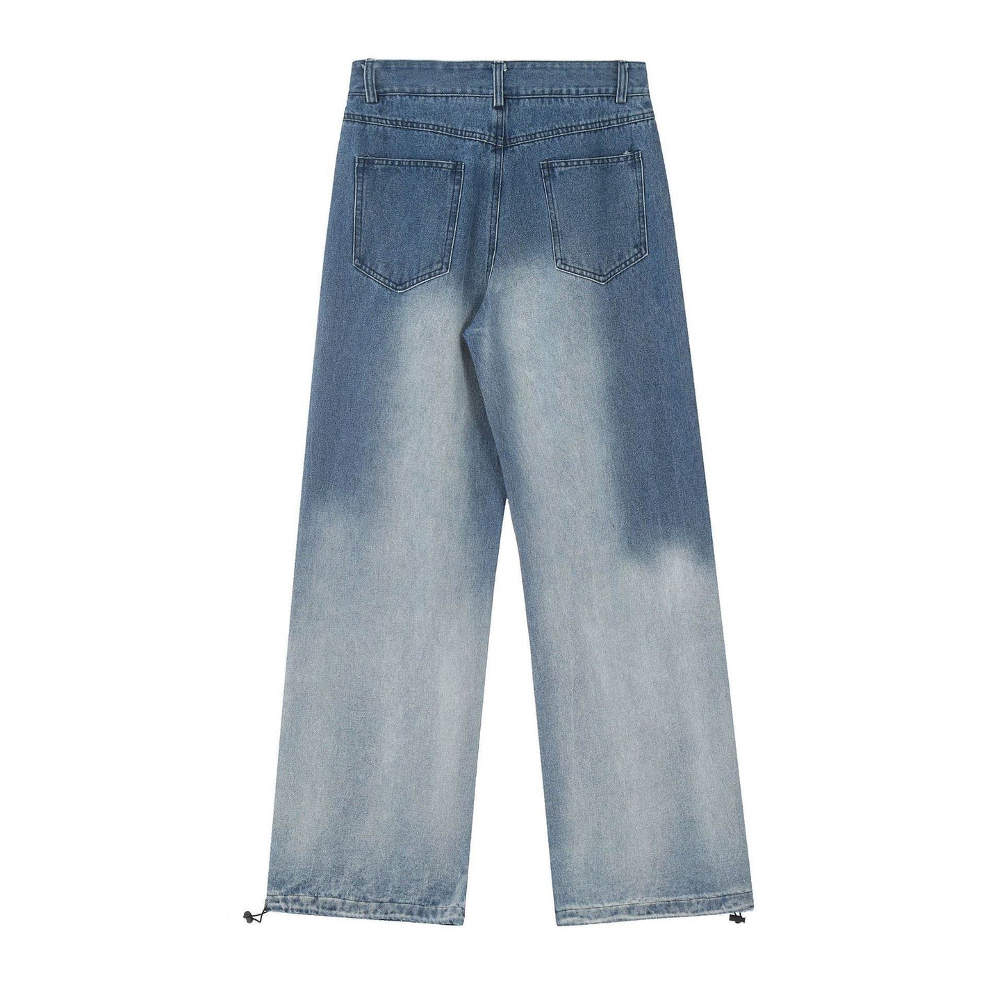 Gradient Tie-dye Straight-leg Denim Trousers Men Jeans - www.Shopthatapp.com #