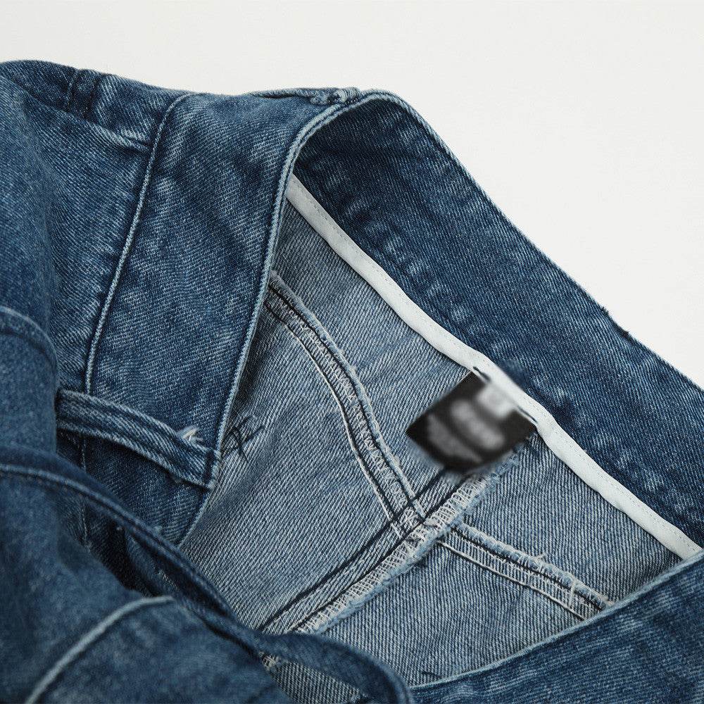 Gradient Tie-dye Straight-leg Denim Trousers Men Jeans - www.Shopthatapp.com #