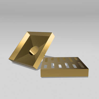 6″ × 6″ Square Shower Drain — SUS 304 Stainless, 2″ Outlet | Tile-In or Grate Cover — Brushed Nickel, Brushed Gold, Matte Black - www.Shopthatapp.com