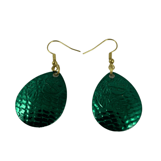 Boucles d'oreilles à lame tournante teintées en vert Colorado Dyed Spinner 