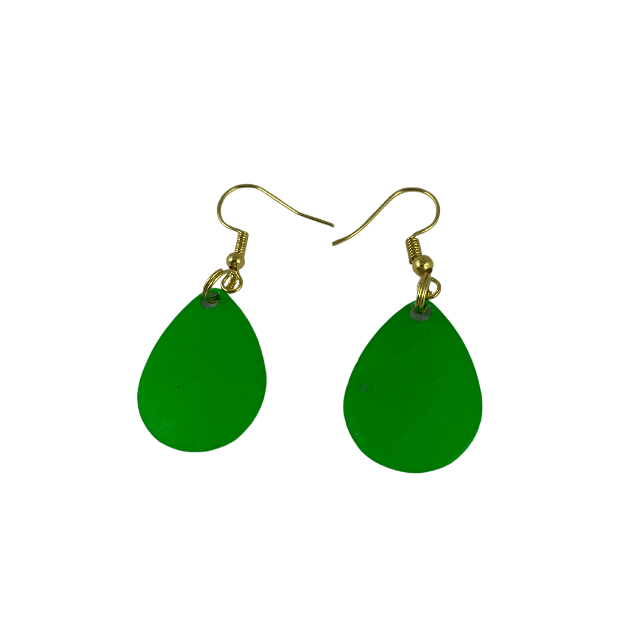 Colorado Green Painted Spinner Blade Earrings - www.Shopthatapp.com