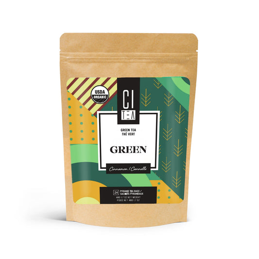Thé vert bio à la cannelle - 24 sachets pyramidaux