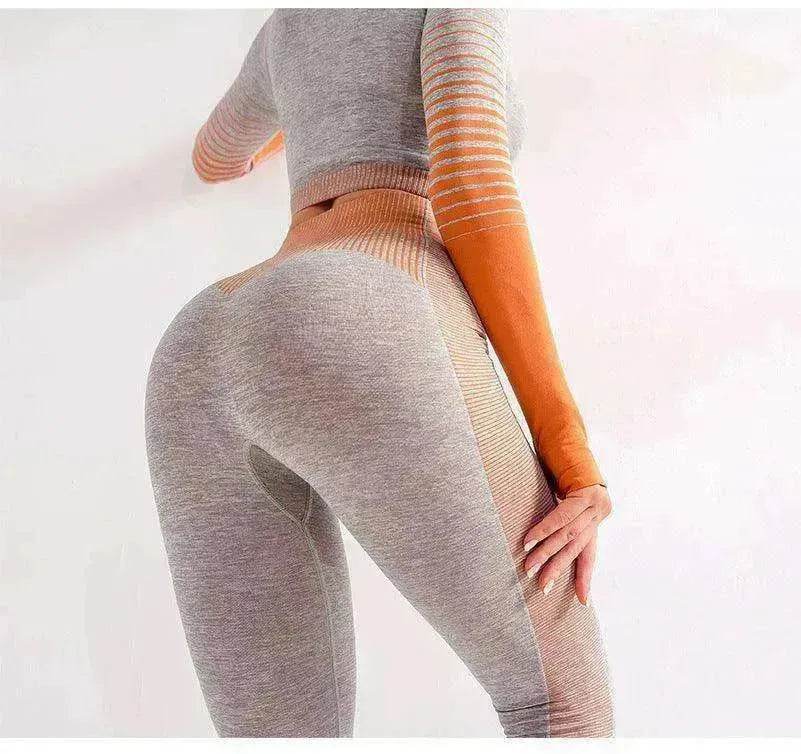 Gym High Waist Leggings Women Knitted Workout Running Yoga Pants - www.Shopthatapp.com #