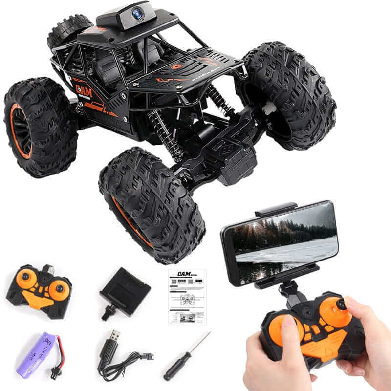 1:18 RC Car with 720P HD Camera - WiFi FPV Climbing SUV Toy | KidsToyLover - www.Shopthatapp.com