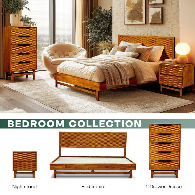 Elara Solid Wood 5-Drawer Dresser - www.Shopthatapp.com