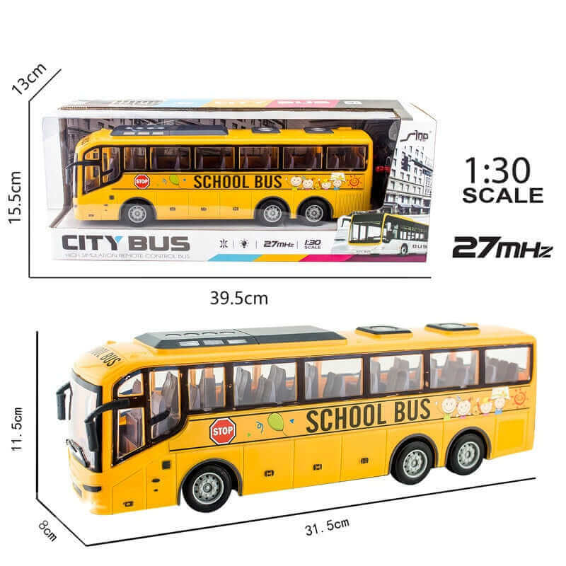 1/30 RC Bus with Lights - 27Mhz Electric Remote Control Car for Kids - www.Shopthatapp.com