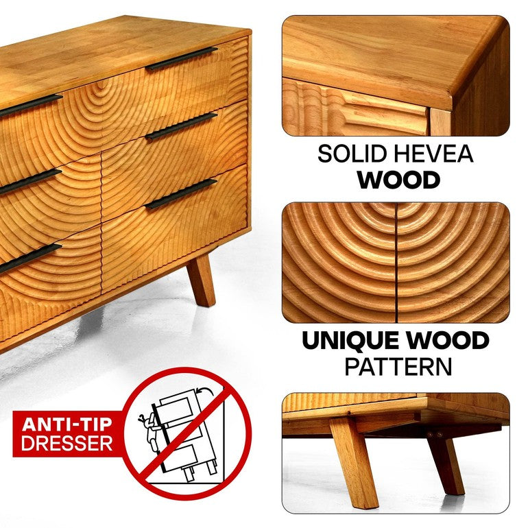 Harmony Dresser with 6 Drawers - www.Shopthatapp.com