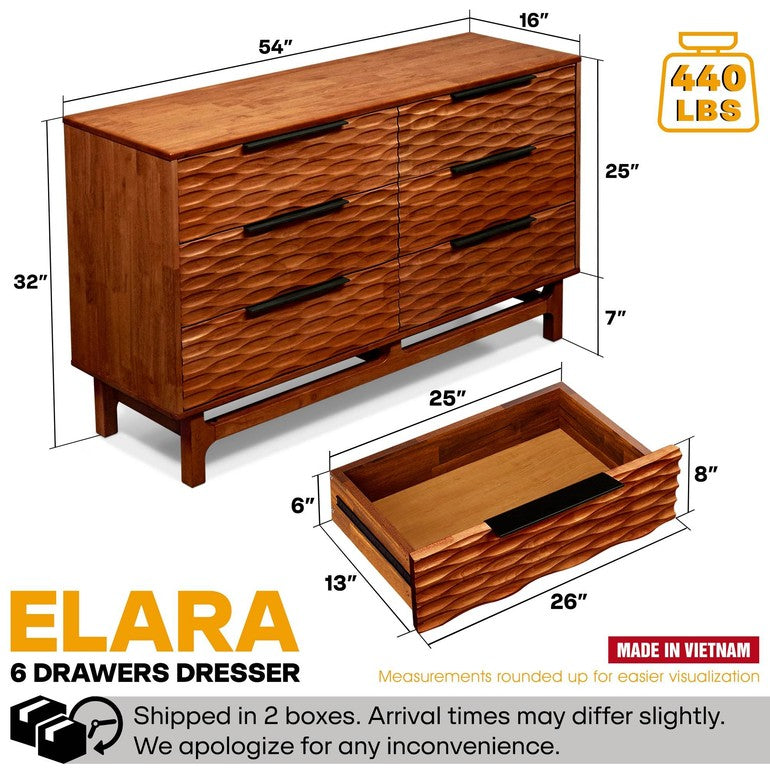 Elara Dresser with 6 Drawers - www.Shopthatapp.com