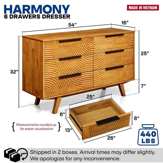 Harmony Dresser with 6 Drawers - www.Shopthatapp.com