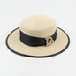 Panama Fashion Ladies Elegant Raffia Straw Hat Rhinestone Letters Vacation Travel High Quality Ladies Summer Topper Banquet Hat - www.Shopthatapp.com