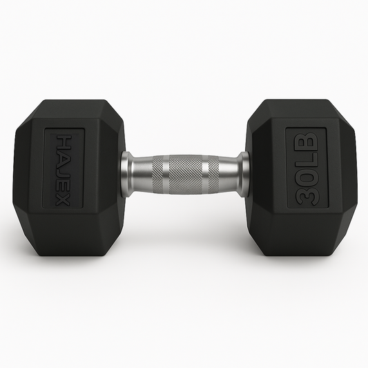 HAJEX Rubber Hex Dumbbells in Canada (2.5 to 150 LB) - Performance Series - www.Shopthatapp.com #