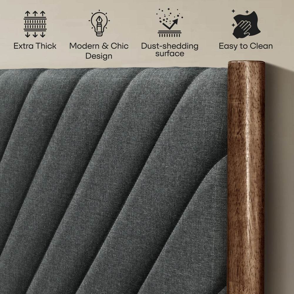 Astoria Upholstered Solid Wood Bed Frame - www.Shopthatapp.com