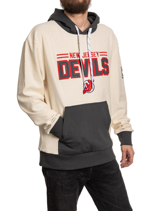 New Jersey Devils NHL Unisex Reverse Terry Retro Premium Hoodie - www.Shopthatapp.com