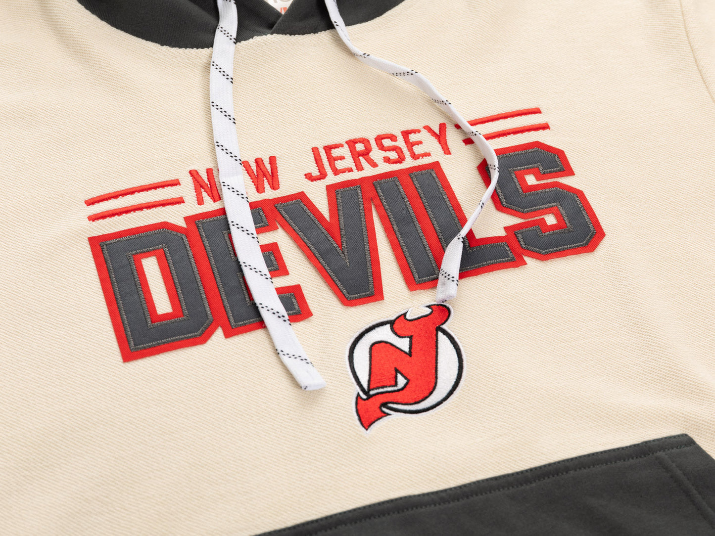 New Jersey Devils NHL Unisex Reverse Terry Retro Premium Hoodie - www.Shopthatapp.com