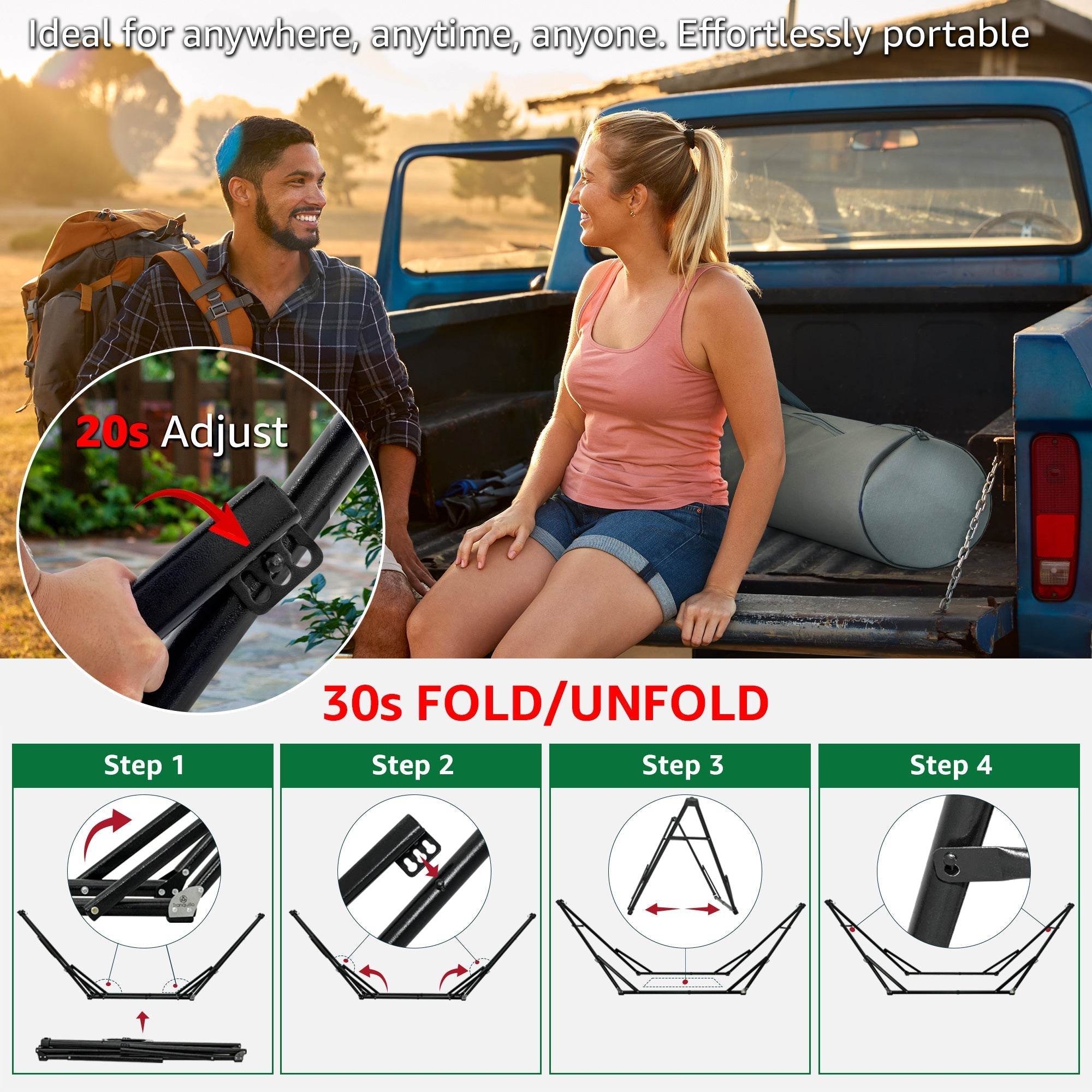 Tranquillo Unity Canvas Hammock Stand - www.Shopthatapp.com