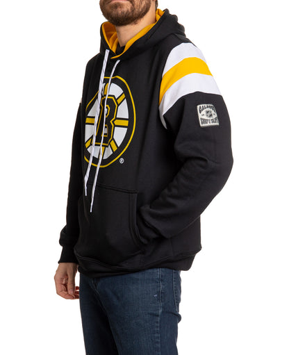 Boston Bruins Varsity Retro Style Hoodie - www.Shopthatapp.com