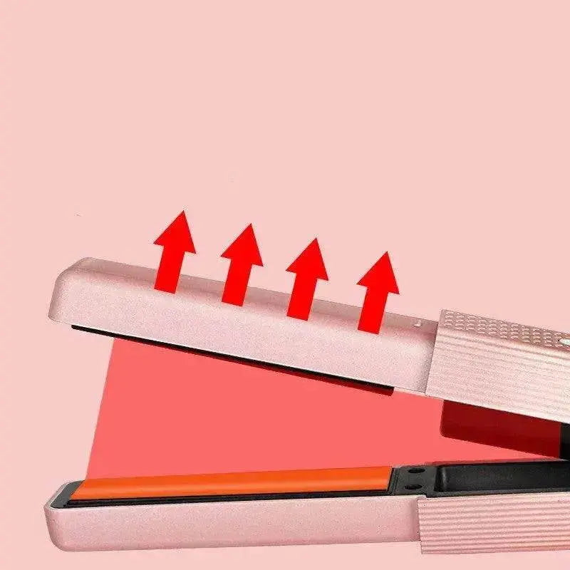 Hair Straightener Cordless Usb Hair Straightener Mini Ceramics Hair Curler 3 Constant Temperature Portable Flat Iron For Travel - www.Shopthatapp.com