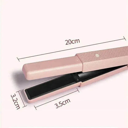Hair Straightener Cordless Usb Hair Straightener Mini Ceramics Hair Curler 3 Constant Temperature Portable Flat Iron For Travel - www.Shopthatapp.com