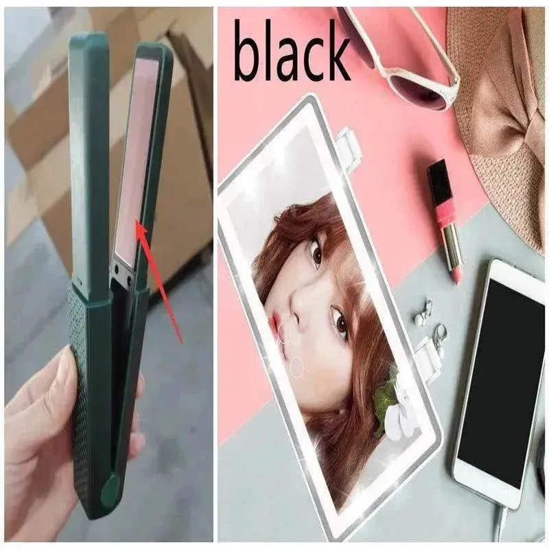 Hair Straightener Cordless Usb Hair Straightener Mini Ceramics Hair Curler 3 Constant Temperature Portable Flat Iron For Travel - www.Shopthatapp.com