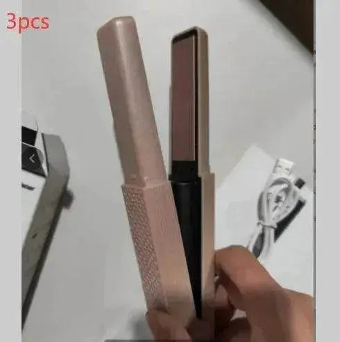 Hair Straightener Cordless Usb Hair Straightener Mini Ceramics Hair Curler 3 Constant Temperature Portable Flat Iron For Travel - www.Shopthatapp.com