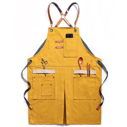 Hair Stylist Cake Shop Barista Men And Women Flower Shop Workwear Denim Apron Jeans - www.Shopthatapp.com #