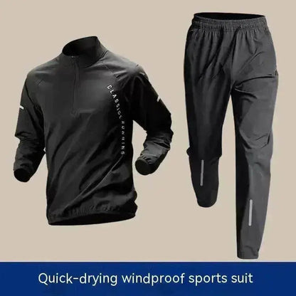 Half Zipper Sportswear Men's Long-sleeved Quick-drying Clothes - www.Shopthatapp.com #