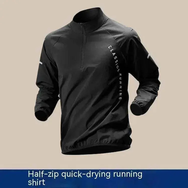 Half Zipper Sportswear Men's Long-sleeved Quick-drying Clothes - www.Shopthatapp.com #