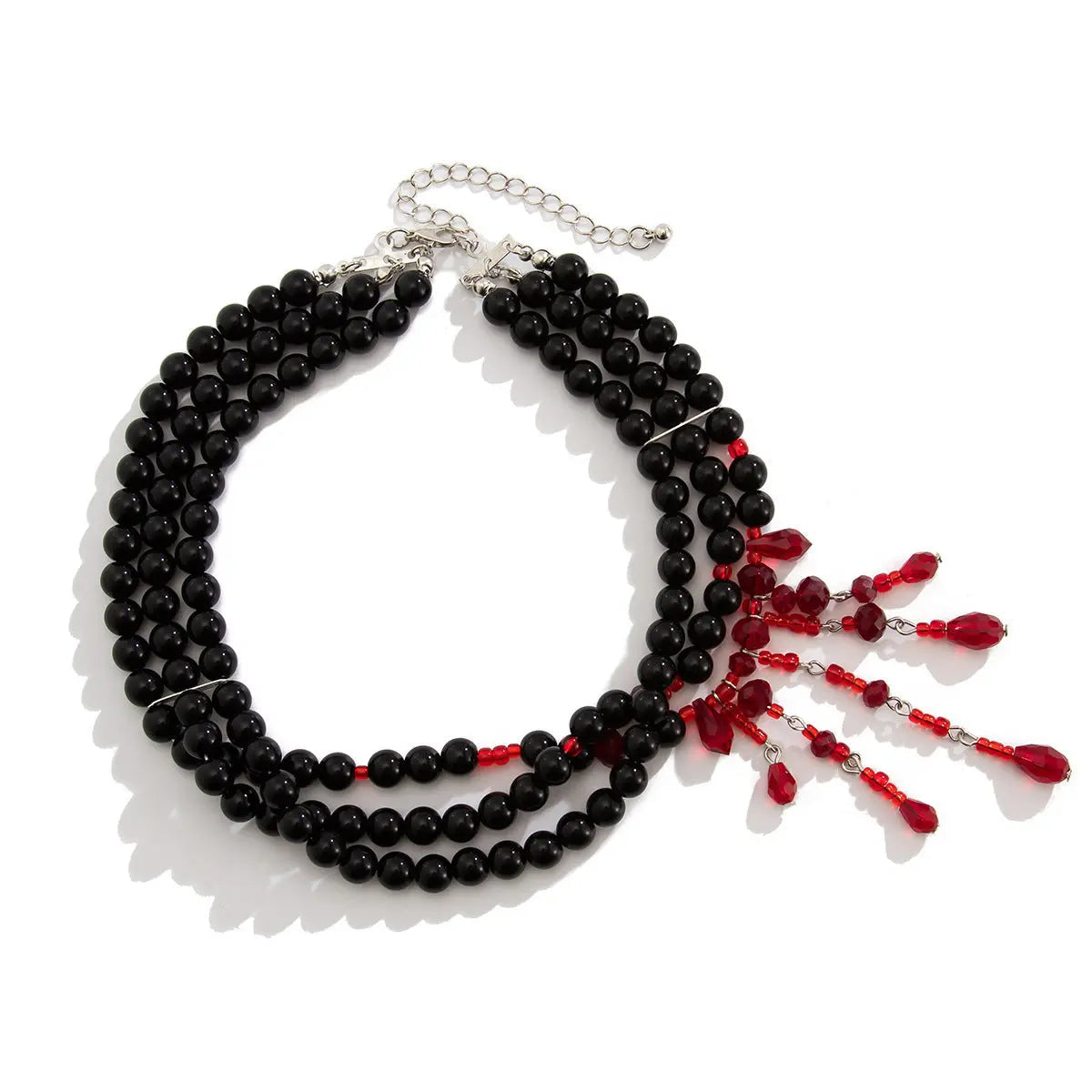 Halloween Blood Drop Tassel Pearl Crystal Necklace - www.Shopthatapp.com