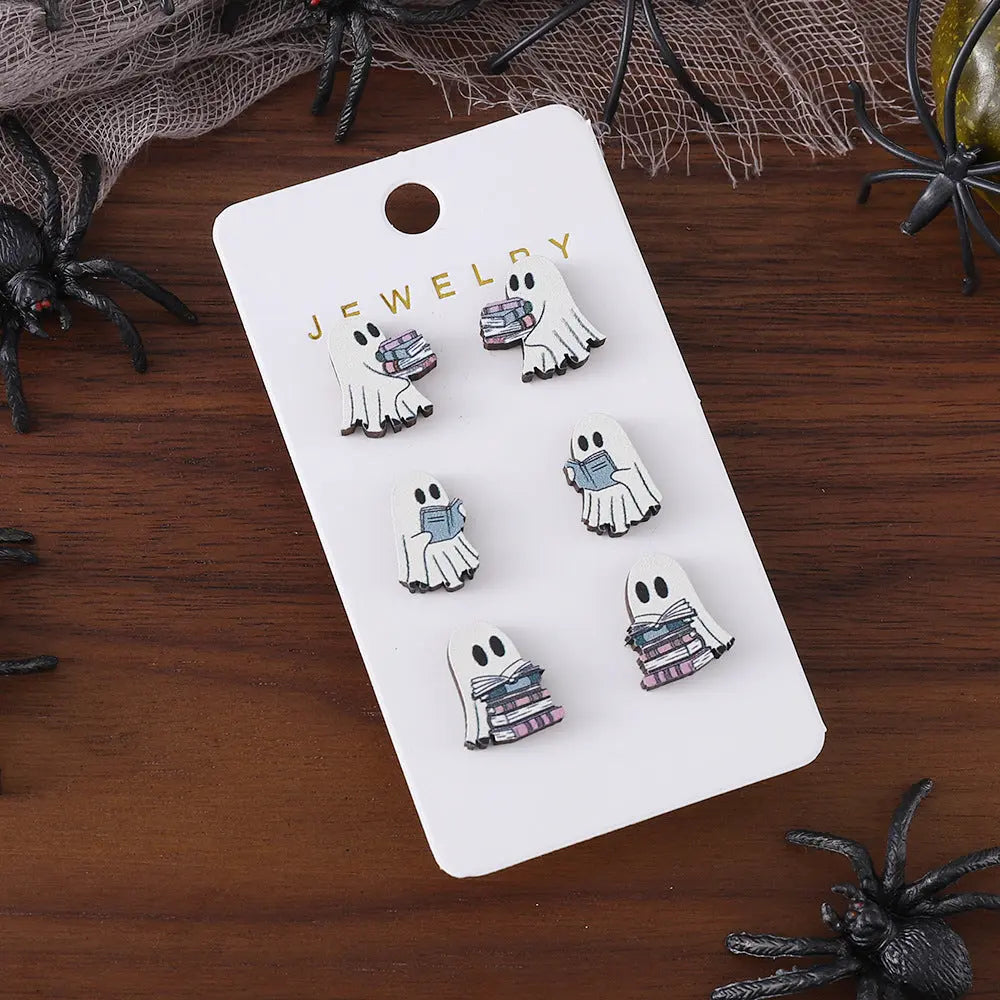 Halloween Book Ghost Wooden Studs Suit - www.Shopthatapp.com