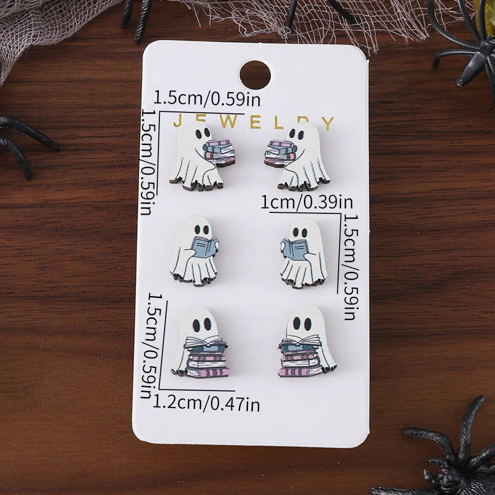 Halloween Book Ghost Wooden Studs Suit - www.Shopthatapp.com