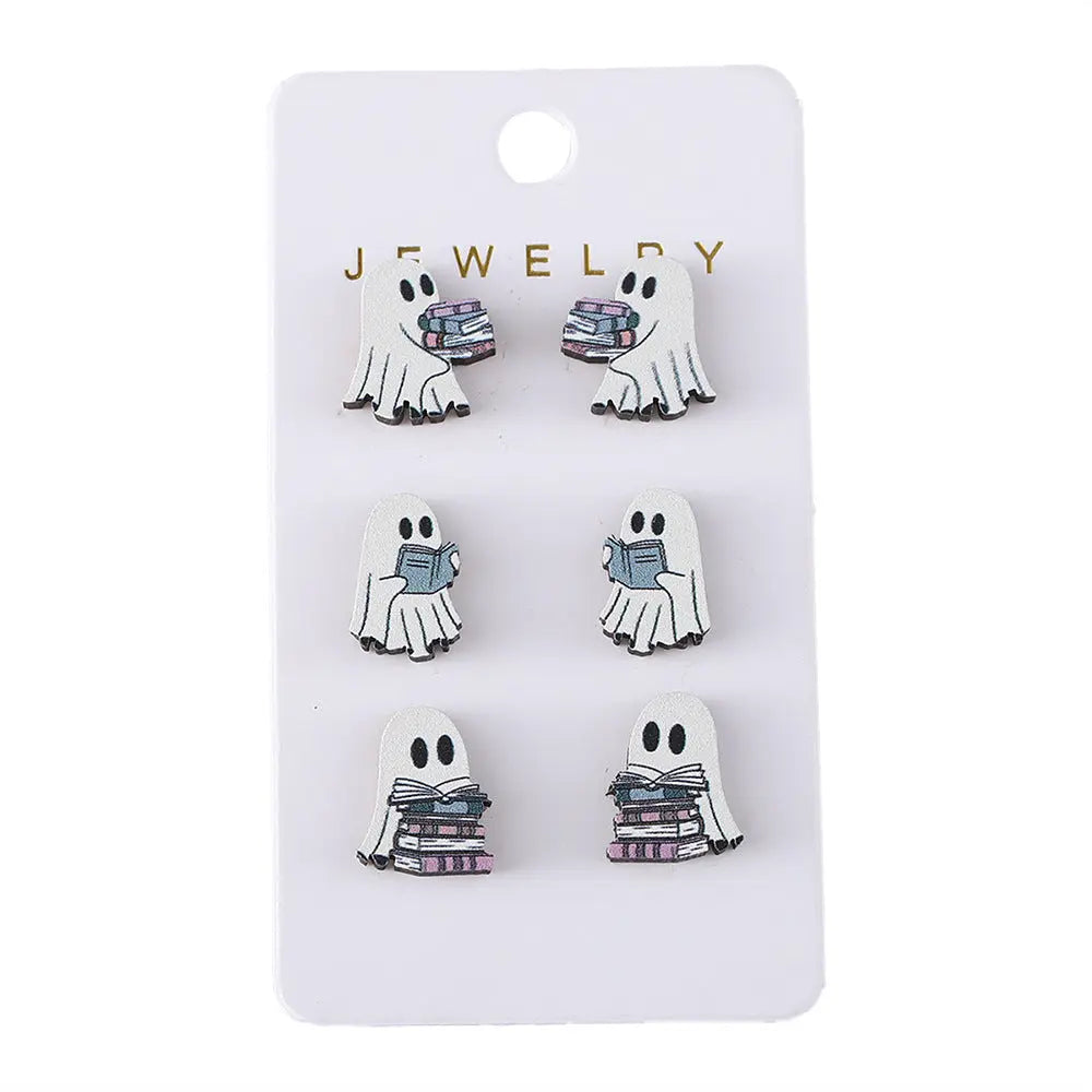 Halloween Book Ghost Wooden Studs Suit - www.Shopthatapp.com