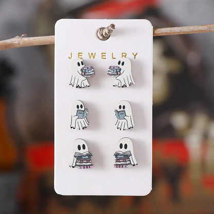 Halloween Book Ghost Wooden Studs Suit - www.Shopthatapp.com