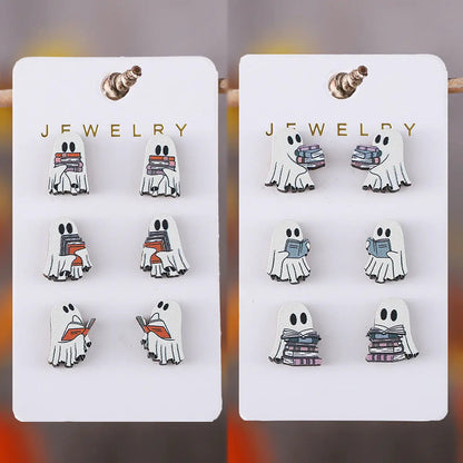 Halloween Book Ghost Wooden Studs Suit - www.Shopthatapp.com #