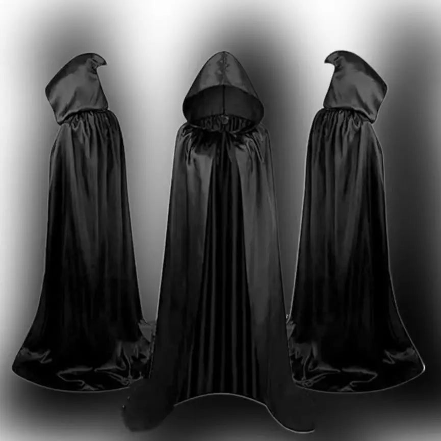 Halloween Cloak Costumes Wizard Cloak For Children Hooded Capes Mantle Black Party Decoration - www.Shopthatapp.com