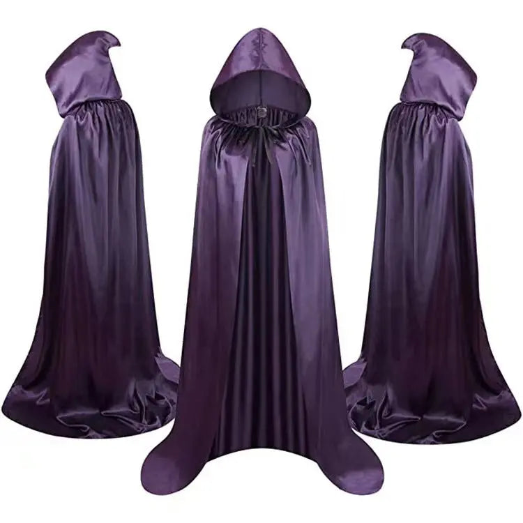 Halloween Cloak Costumes Wizard Cloak For Children Hooded Capes Mantle Black Party Decoration - www.Shopthatapp.com